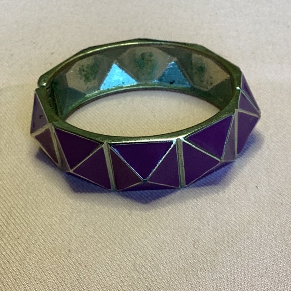 FINAL SALE PRICE Purple Clamp Bracelet & Pin Lot - Picture 2 of 7